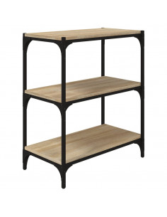 Libreria Rovere Sonoma 60x33x70,5cm Legno Multistrato e Acciaio 2