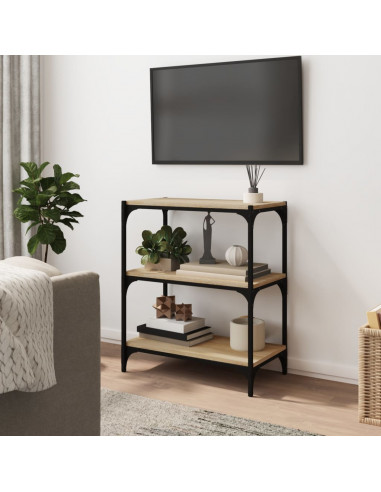 Libreria Rovere Sonoma 60x33x70,5cm Legno Multistrato e Acciaio