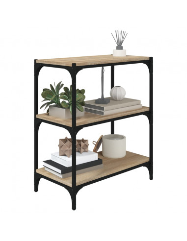 Libreria Rovere Sonoma 60x33x70,5cm Legno Multistrato e Acciaio