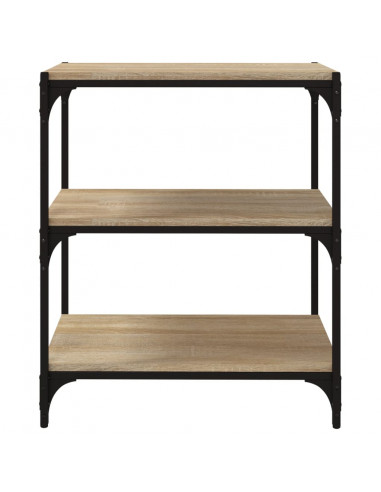 Libreria Rovere Sonoma 60x33x70,5cm Legno Multistrato e Acciaio