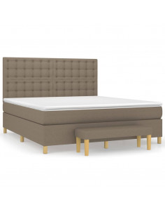 Giroletto a Molle con Materasso Tortora 160x200 cm in Tessuto 2