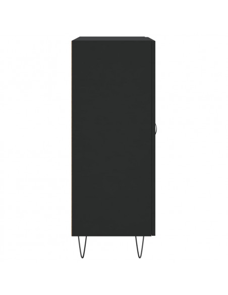 Credenza Nera 69,5x34x90 cm in Legno Multistrato