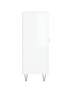 Credenza 69,5x34x90 cm in Legno Multistrato Bianco Lucido 2