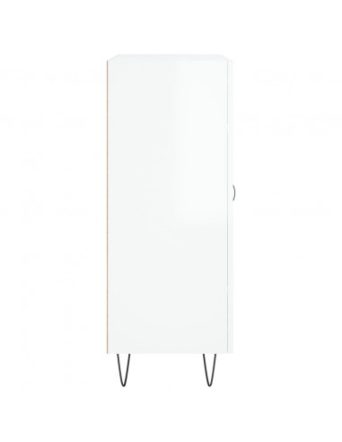 Credenza 69,5x34x90 cm in Legno Multistrato Bianco Lucido
