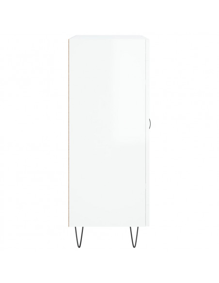Credenza 69,5x34x90 cm in Legno Multistrato Bianco Lucido
