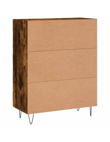 Credenza Rovere Fumo 69,5x34x90 cm in Legno Multistrato