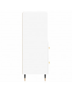 Credenza Bianca 34,5x34x90 cm in Legno Multistrato 2