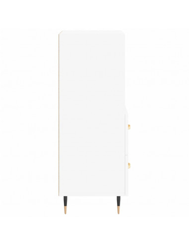 Credenza Bianca 34,5x34x90 cm in Legno Multistrato