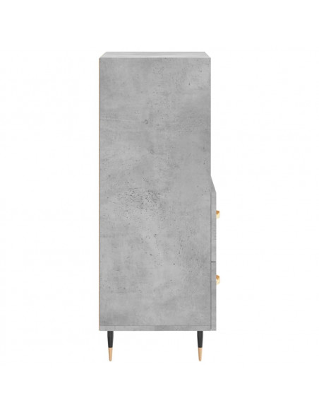 Credenza Grigio Cemento 34,5x34x90 cm in Legno Multistrato