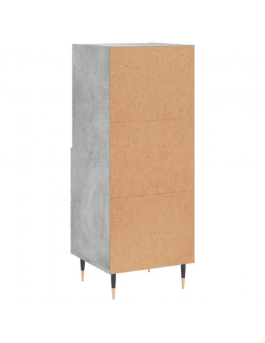 Credenza Grigio Cemento 34,5x34x90 cm in Legno Multistrato