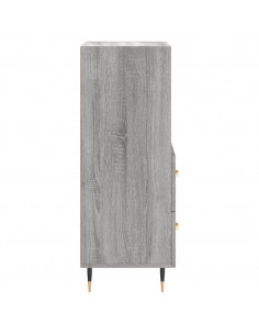 Credenza Grigio Sonoma 34,5x34x90 cm in Legno Multistrato 2