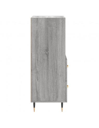 Credenza Grigio Sonoma 34,5x34x90 cm in Legno Multistrato