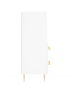 Credenza Bianca 34,5x34x90 cm in Legno Multistrato 2