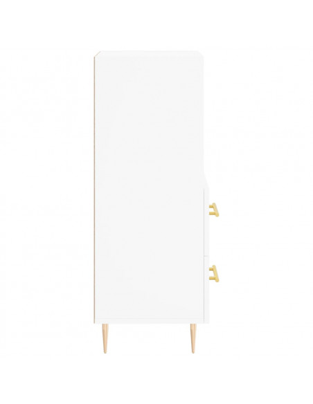 Credenza Bianca 34,5x34x90 cm in Legno Multistrato