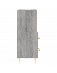 Credenza Grigio Sonoma 34,5x34x90 cm in Legno Multistrato 2