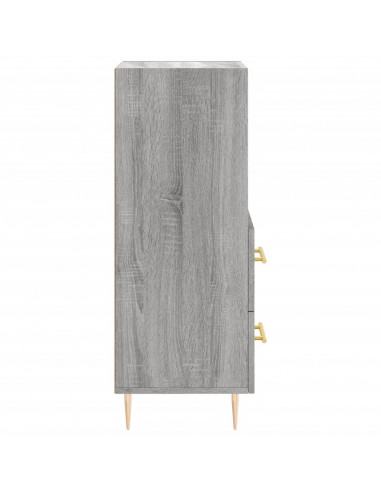 Credenza Grigio Sonoma 34,5x34x90 cm in Legno Multistrato