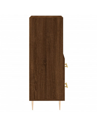 Credenza Rovere Marrone 34,5x34x90 cm in Legno Multistrato