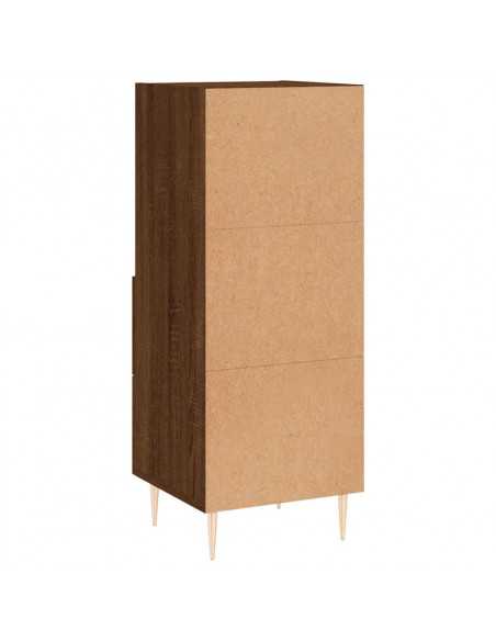Credenza Rovere Marrone 34,5x34x90 cm in Legno Multistrato