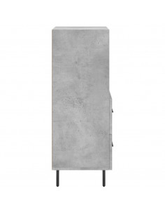 Credenza Grigio Cemento 34,5x34x90 cm in Legno Multistrato 2