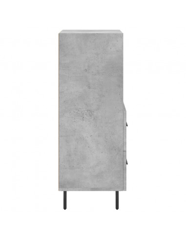 Credenza Grigio Cemento 34,5x34x90 cm in Legno Multistrato
