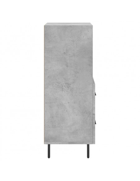 Credenza Grigio Cemento 34,5x34x90 cm in Legno Multistrato