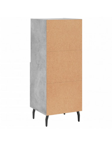 Credenza Grigio Cemento 34,5x34x90 cm in Legno Multistrato