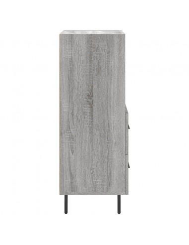 Credenza Grigio Sonoma 34,5x34x90 cm in Legno Multistrato