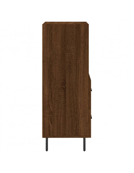 Credenza Rovere Marrone 34,5x34x90 cm in Legno Multistrato