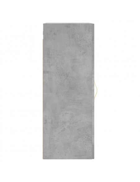 Mobile a Parete Grigio Cemento 34,5x34x90 cm
