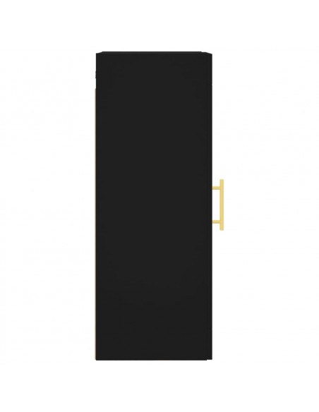 Mobile a Parete Nero 34,5x34x90 cm