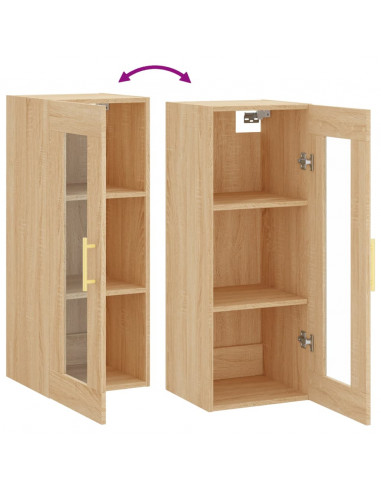 Mobile a Parete Rovere Sonoma 34,5x34x90 cm