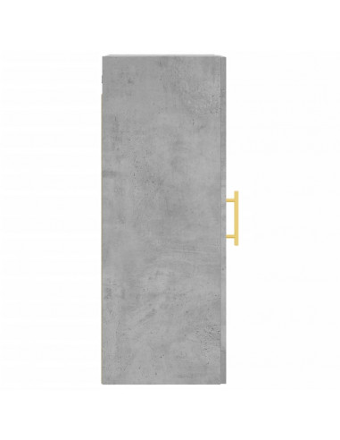 Mobile a Parete Grigio Cemento 34,5x34x90 cm