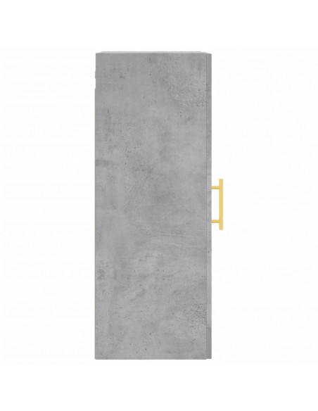 Mobile a Parete Grigio Cemento 34,5x34x90 cm