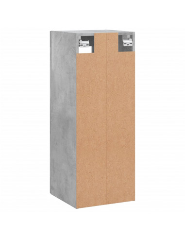 Mobile a Parete Grigio Cemento 34,5x34x90 cm