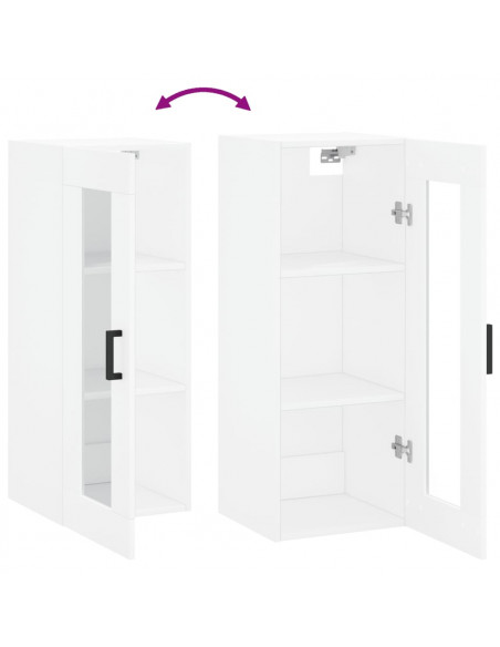 Mobile a Parete Bianco 34,5x34x90 cm