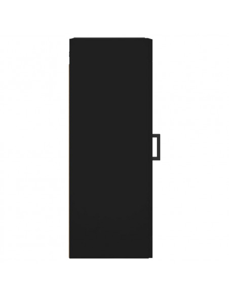 Mobile a Parete Nero 34,5x34x90 cm