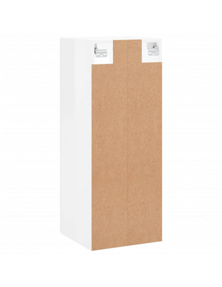 Mobile a Parete Bianco Lucido 34,5x34x90 cm