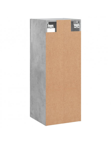 Mobile a Parete Grigio Cemento 34,5x34x90 cm