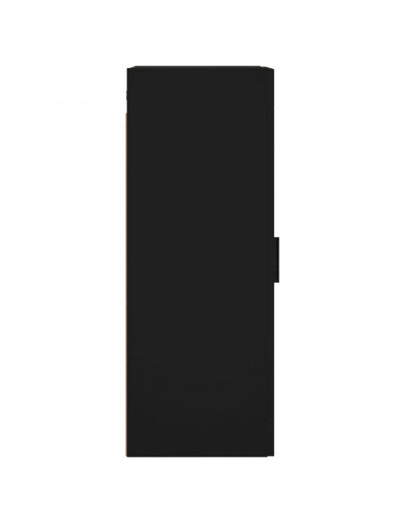 Mobile a Parete Nero 34,5x34x90 cm
