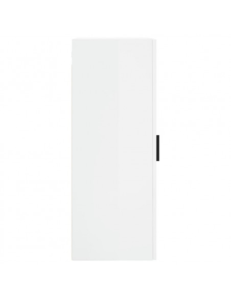 Mobile a Parete Bianco Lucido 34,5x34x90 cm