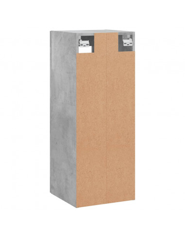 Mobile a Parete Grigio Cemento 34,5x34x90 cm