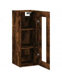 Mobile a Parete Rovere Fumo 34,5x34x90 cm 2
