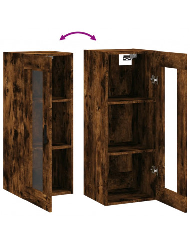 Mobile a Parete Rovere Fumo 34,5x34x90 cm