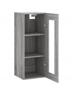 Mobile a Parete Grigio Sonoma 34,5x34x90 cm 2