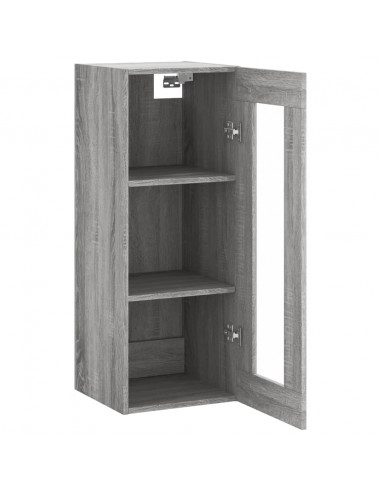 Mobile a Parete Grigio Sonoma 34,5x34x90 cm