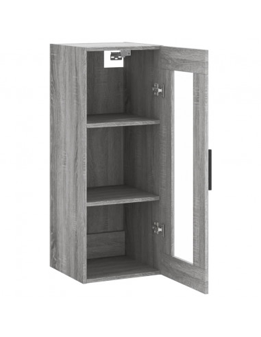 Mobile a Parete Grigio Sonoma 34,5x34x90 cm