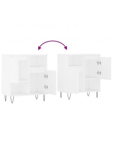 Credenza Bianca 60x35x70 cm in Legno Multistrato