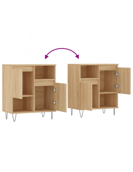 Credenza Rovere Sonoma 60x35x70 cm in Legno Multistrato