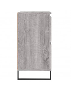 Credenza Grigio Sonoma 60x35x70 cm in Legno Multistrato 2
