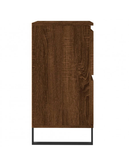 Credenza Rovere Marrone 60x35x70 cm in Legno Multistrato